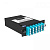 Кассета кроссовая NTSS PREMIUM 2 разъема MTP/UPC (male) 50/125 OМ3, на 24 LC/UPС (6 QLC/UPC), полярность А, черный