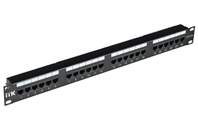 PP24-1UC5ES-D05 ITK 1U патч-панель кат.5Е STP, 24 порта (Dual), с кабельным органайзером