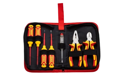 12-4691-3 Набор диэлектрического инструмента RI-01, тканевый пенал, 7 предметов, до 1000В