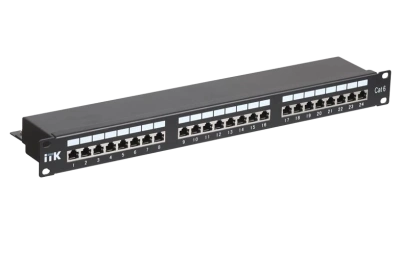 PP24-1UC6S-D05 ITK 1U патч-панель кат.6 STP, 24 порта (Dual), с кабельным органайзером