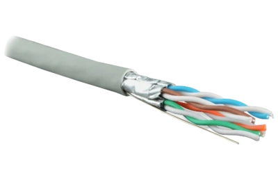 47958 Hyperline UFTP4-C6-S23-IN-LSZH-GY-500 (500 м) Кабель витая пара, экранир. U/FTP, кат. 6, 4 пары (23 AWG), одножил. (solid), кажд.пара в фольге,