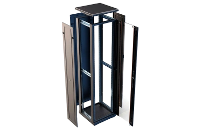 изображениеШкаф телекоммуникационный напольный 19", 47U (800x1000), ШТ-НП-М-47U-800-1000-C-Ч, передняя дверь стекло, черный ССД