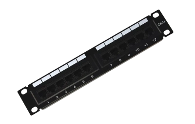 04-0025 REXANT Патч-панель 10", 1U, 12 портов UTP, RJ-45, CAT5e