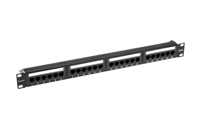 02-0231 REXANT PRO Патч-панель с кабельным органайзером 19", 1U, 24 порта, RJ-45, CAT 6, UTP