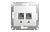 Розетка двойная компьютерная RJ45 Cat.5 Schneider Electric GLOSSA, белый