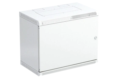изображениеШкаф телекоммуникационный настенный разборный 19”,9U(600x350), ШТ-НСр-9U-600-350-М дверь металл ССД