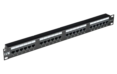 PP24-1UC6U-D05 ITK 1U патч-панель кат.6 UTP, 24 порта (Dual)