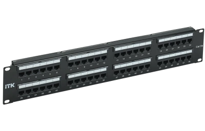 PP48-2UC5EU-D05L ITK 2U патч-панель кат.5Е UTP, 48 портов (Dual)