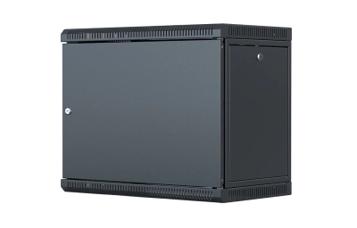 Шкаф телекоммуникационный настенный разборный со съемными боковыми стенками 19”,6U(600x550), ШТ-НСрМ-6U-600-550-М-Ч дверь металл черный