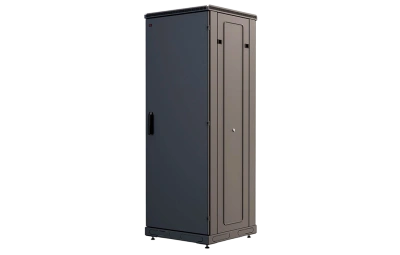 Шкаф телекоммуникационный напольный 19", 27U(600x800), ШТ-НП-М-27U-600-800-М-Ч, передняя дверь металл, черный ССД