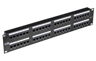 PP48-2UC5EU-D05 ITK 2U патч-панель кат.5Е UTP, 48 портов (Dual)