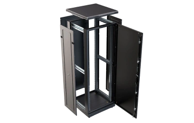 изображениеШкаф телекоммуникационный напольный 19", 27U(600x800), ШТ-НП-М-27U-600-800-М-Ч, передняя дверь металл, черный ССД