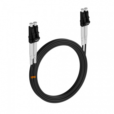 Шнур оптический NTSS dpc LC/UPC-LC/UPC 50/125 3.0мм 25м черный LSZH (патч-корд)