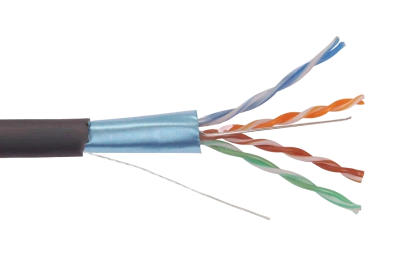 LC3-C5E04-339 ITK Каб. вп F/UTP, кат.5E 4х2х24AWG solid, LDPE, 305м, чер.