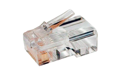 49377 Hyperline PLUG-8P8C-U-C5-100 Разъем RJ-45(8P8C) под витую пару, категория 5e (50 µ"/ 50 микродюймов), универсальный (для одножильного и (100шт)