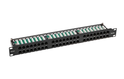 02-0033 REXANT PRO Патч-панель высокой плотности с кабельными органайзерами 19", 1U, 48 портов, UTP, RJ-45, CAT 5e