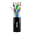 Кабель витая пара NTSS PREMIUM внешний одножильный F/UTP 4PR 23AWG CAT6 PE 305м черный (на оболочке кабеля отсутствуют метражные метки)