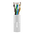 Кабель витая пара NTSS PREMIUM U/UTP 5e 4х2х0.52 одножильный 24AWG внутренний LSZH нг(А)-HF 305м белый