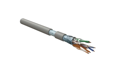 45788 Hyperline FUTP4-C5E-S24-IN-LSZH-GY-305 (305 м) Кабель витая пара F/UTP, категория 5e, 4 пары (24 AWG), одножильный (solid), экран - фольга, LSZH