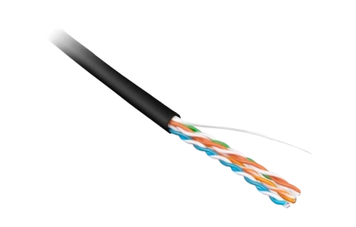 49118 Hyperline UUTP4-C5E-S24-OUT-PE-BK-500 (500 м) Кабель витая пара, неэкранированный U/UTP, категория 5e, 4 пары(24 AWG), одножильный (solid), внеш