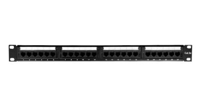 изображениеПатч-панель UTP, 19", 24 порта RJ45, cat.5е, 1U, Dual type, NETKO Optima