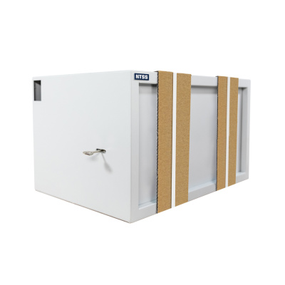 изображениеШкаф настенный антивандальный пенал NTSS WAP 9U 600×400мм, 2 профиля 19, сварной, серый RAL 7035