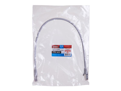 Патч-корд FTP4 cat.6, 0.5м, литой коннектор, серый, Netko CKC