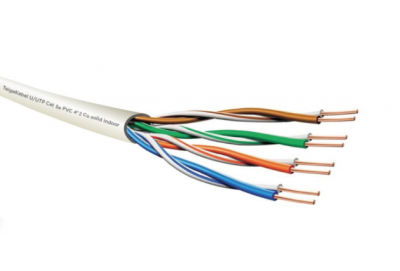 картинка кабель taigakabel u/utp, cat.5е, pvc, 4х2х0,46, cu,solid, indoor, rc, серый