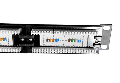 изображениеПатч-панель UTP, 19", 24 порта RJ45, cat.5е, 1U, Dual type, NETKO Optima