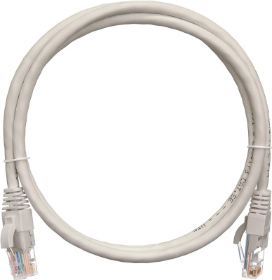 EC-PC4UD55B-010-GY Шнур коммутационный UTP4 2хRJ-45 кат.5e 1.0м PVC серый NETLAN