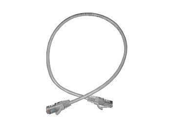Шнур коммутационный UTP4 2хRJ-45 кат.5e  0.3м PVC серый NETLAN изображение