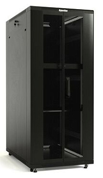 изображениеHyperline TTB-1868-DD-RAL9004 Шкаф напольный 19-дюймовый, 18U, 988x600х800 мм (ВхШхГ), передняя и задняя распашные перфорированные двери (75%), ручка с замком, крыша нового типа, цвет черный (RAL 9004) (разобранный)