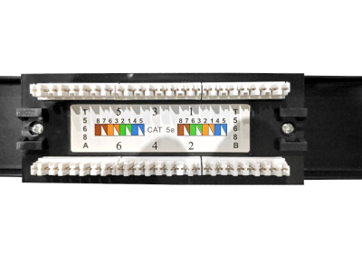 Патч-панель UTP, 10", 6 портов RJ45, cat.5e, 1U, 110 Type, NETKO Optima "SB"