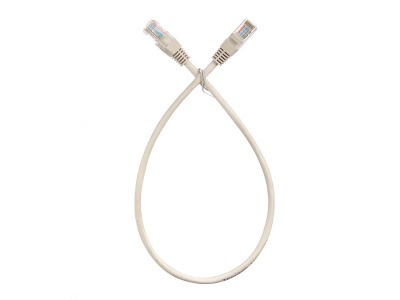 Патч-корд Technolink UTP4 cat 5е, 0,5м, ВС, LSZH, серый, литой коннектор (упак 10 шт)