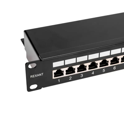 изображениеПанель коммутационная 19", 1U, 24 порта, STP, RJ-45, CAT 5e REXANT PRO