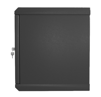 изображениеHyperline TWL-0666-SD-RAL9005 Шкаф настенный 19-дюймовый (19"), 6U, 367x600х600мм, перфорированная стальная дверь, несъемные стенки, 1 пара профилей, цвет черный (RAL 9005) (собранный)