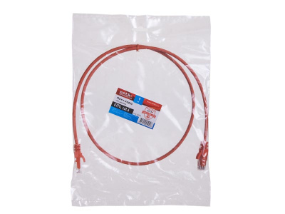 Патч-корд UTP4 cat.6, 1.0м, литой коннектор, LSZH, оранжевый, Netko CKC