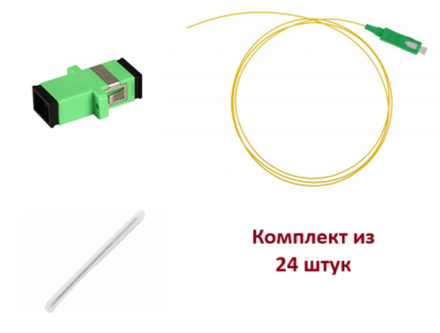 КТ-КС-1U-24-SCA | Кросс оптический стоечный укомплектованный на 24 порта SC/APC, 1U