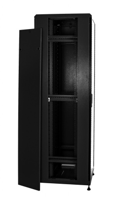 изображениеB426080BWTWOF | Шкаф телекоммуникационный напольный 42U 19" серверный 600х800 черный, дверь стекло