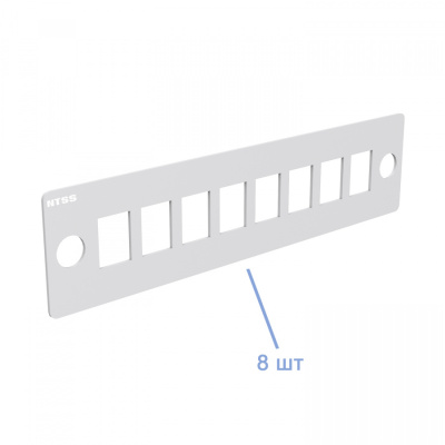 Кросс NTSS оптический настенный, укомплектованный, 64 порта SC/UPC, 50/125 мкм ОМ4 (планки, сплайс-кассета 2шт, пигтейлы, КДЗС, адаптеры) серый RAL 7035