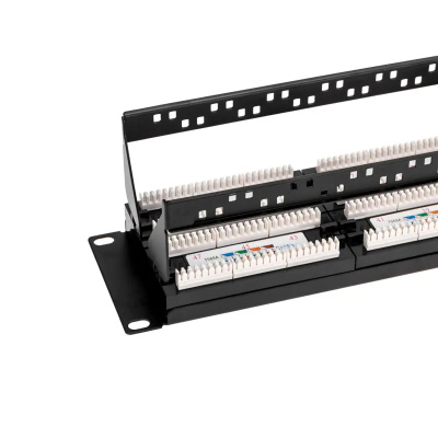 изображениеПанель коммутационная с кабельными органайзерами 19", 2U, 48 портов, UTP, RJ-45, CAT 5e REXANT PRO