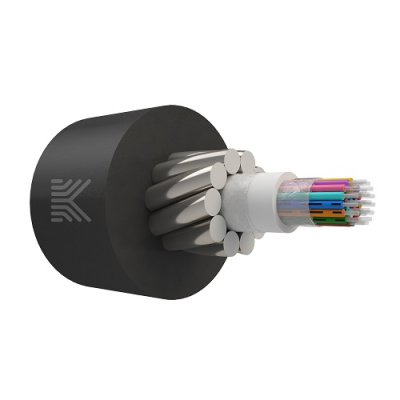 Кабель оптический в грунт с центральной трубкой, бронированный стальной проволокой, G.652.D, 8 волокон, 8 кН от ооо комтел 