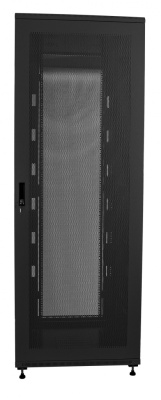 изображениеD2560100BWTWOF | Шкаф телекоммуникационный напольный 25U 19" серверный 600х1000 черный, дверь перфорация