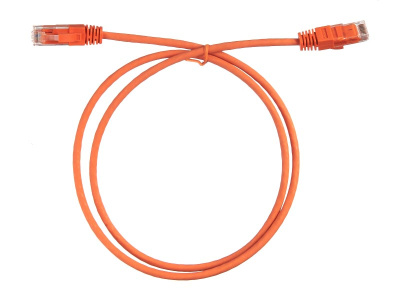 Патч-корд UTP4 cat.6, 1.0м, литой коннектор, LSZH, оранжевый, Netko CKC