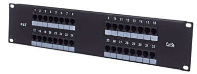 изображениеПатч-панель 19", 2U, 32 порта RJ-45, категория 5Е WT-2064-32P