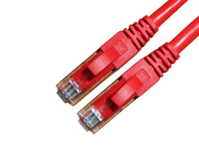Патч-корд UTP4 cat.6, 5.0м, литой коннектор, красный, Netko CKC