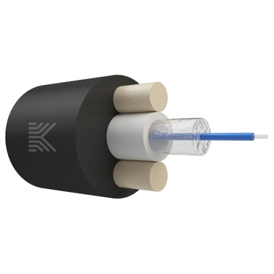 Дроп-кабель круглый, с центральной трубкой, усилен стеклопрутками, 2 волокна, SM 9/125, G.657.A1, полиэтилен, 1 кН от ооо комтел 