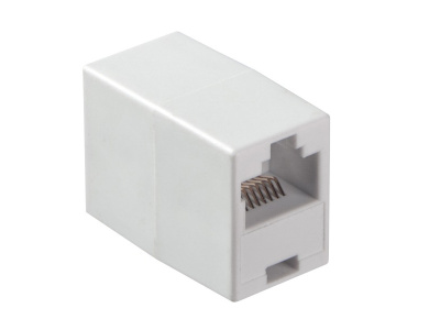 Соединительный модуль RJ45(8p8c) на RJ45(8p8c) прямой контакт/ белый, NETKO Optima