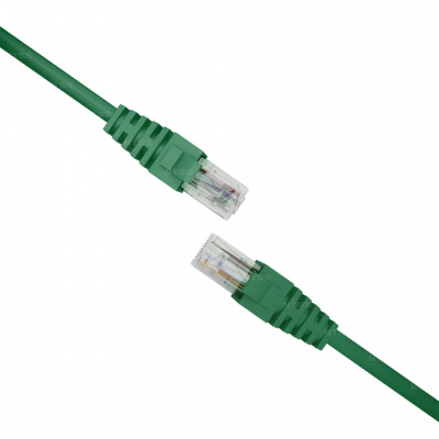 Патч-корд NTSS 2хRJ45/8P8C, T568B UTP 5e кат. литой 15 метров, LSZH, зеленый