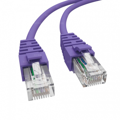 Патч-корд NTSS PREMIUM 2xRJ45/8P8C, T568B UTP 28 AWG CAT6 LSZH 1 метр, лиловый